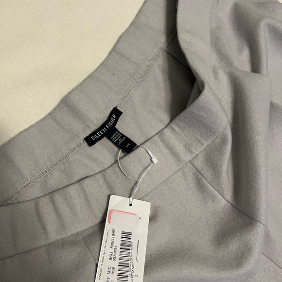 NWT EILEEN FISHER Boiled Wool Jersey Pleated Wide-Leg Pant - Picture 12 of 13